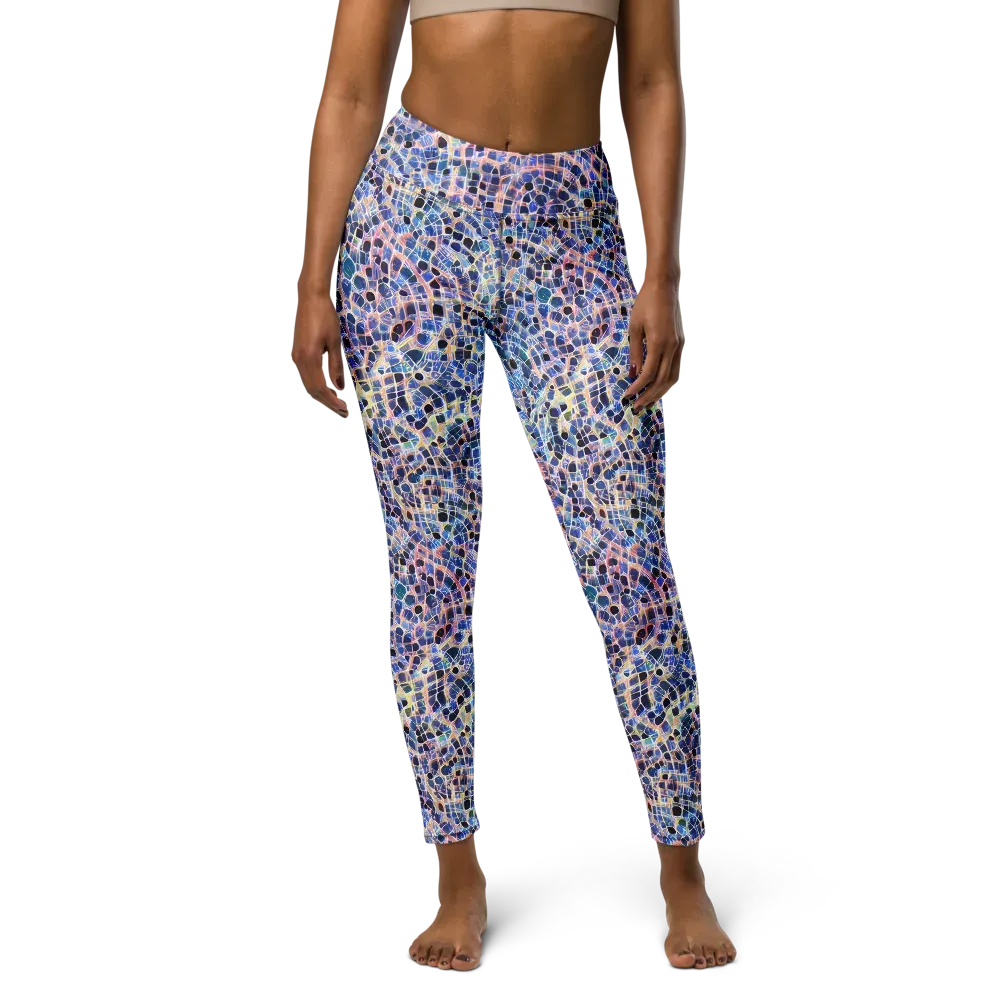 Indigo Interlock on Yoga Leggings — Front