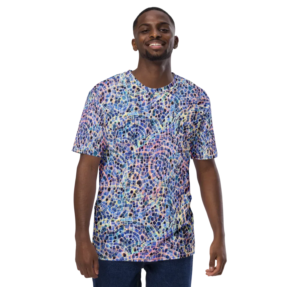 Indigo Interlock on Men's Crew Neck T-Shirt — Front