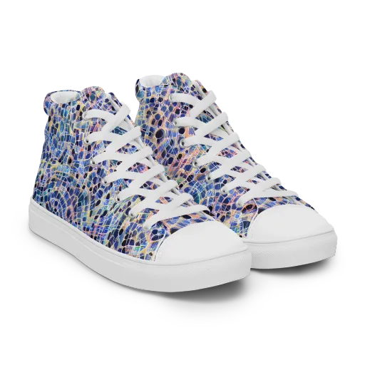 Indigo Interlock on a Men's High Top Canvas Shoes