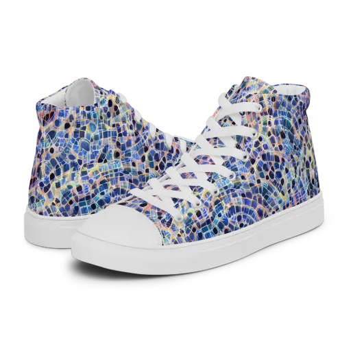 Indigo Interlock on a Women's High Top Canvas Shoes