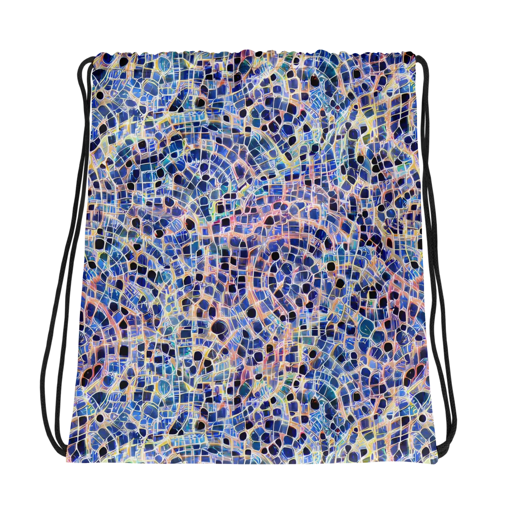 Indigo Interlock on Drawstring Bag — Photo