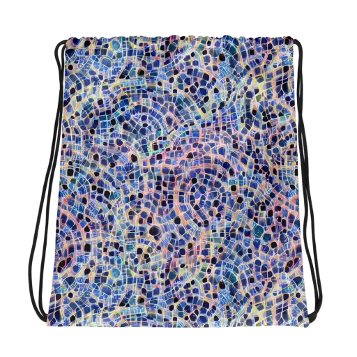 Indigo Interlock on a Drawstring Bag
