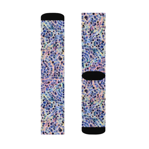 Indigo Interlock on a Socks