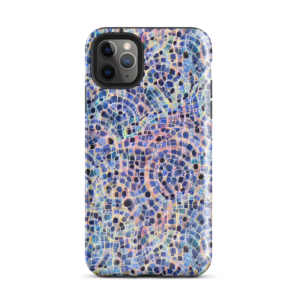 Indigo Interlock on Tough Case for iPhone® — Front