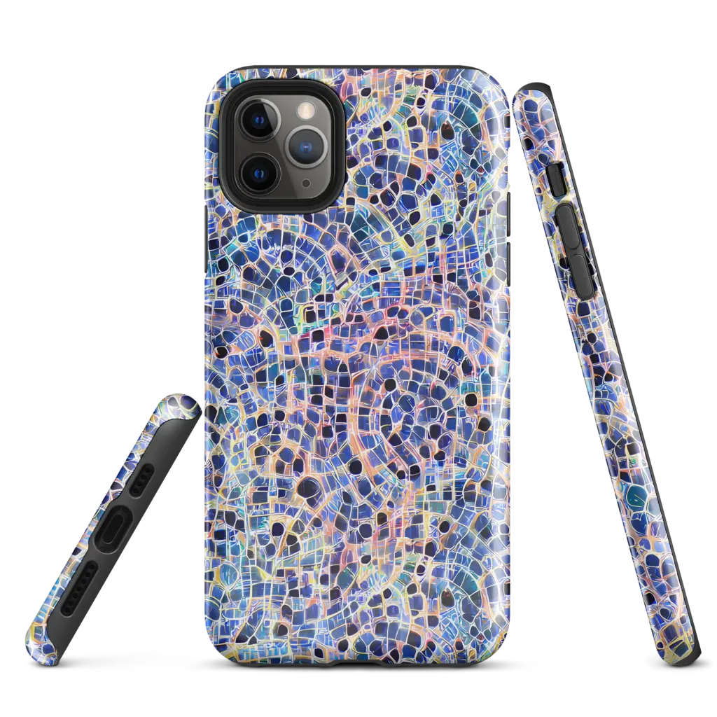 Indigo Interlock on Tough Case for iPhone® — Front