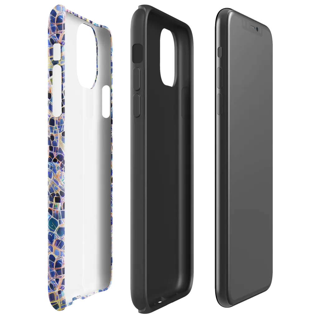 Indigo Interlock on Tough Case for iPhone® — Right