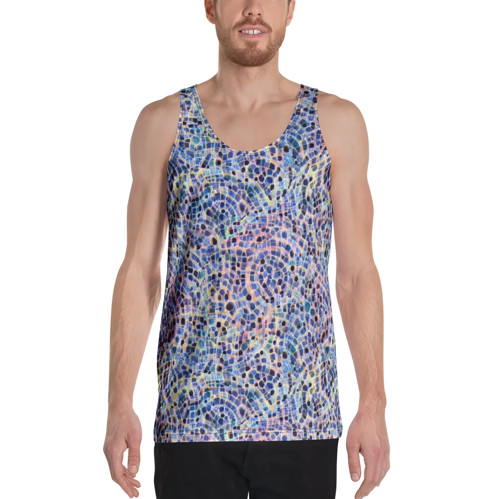 Indigo Interlock on Men's Tank Top — Front
