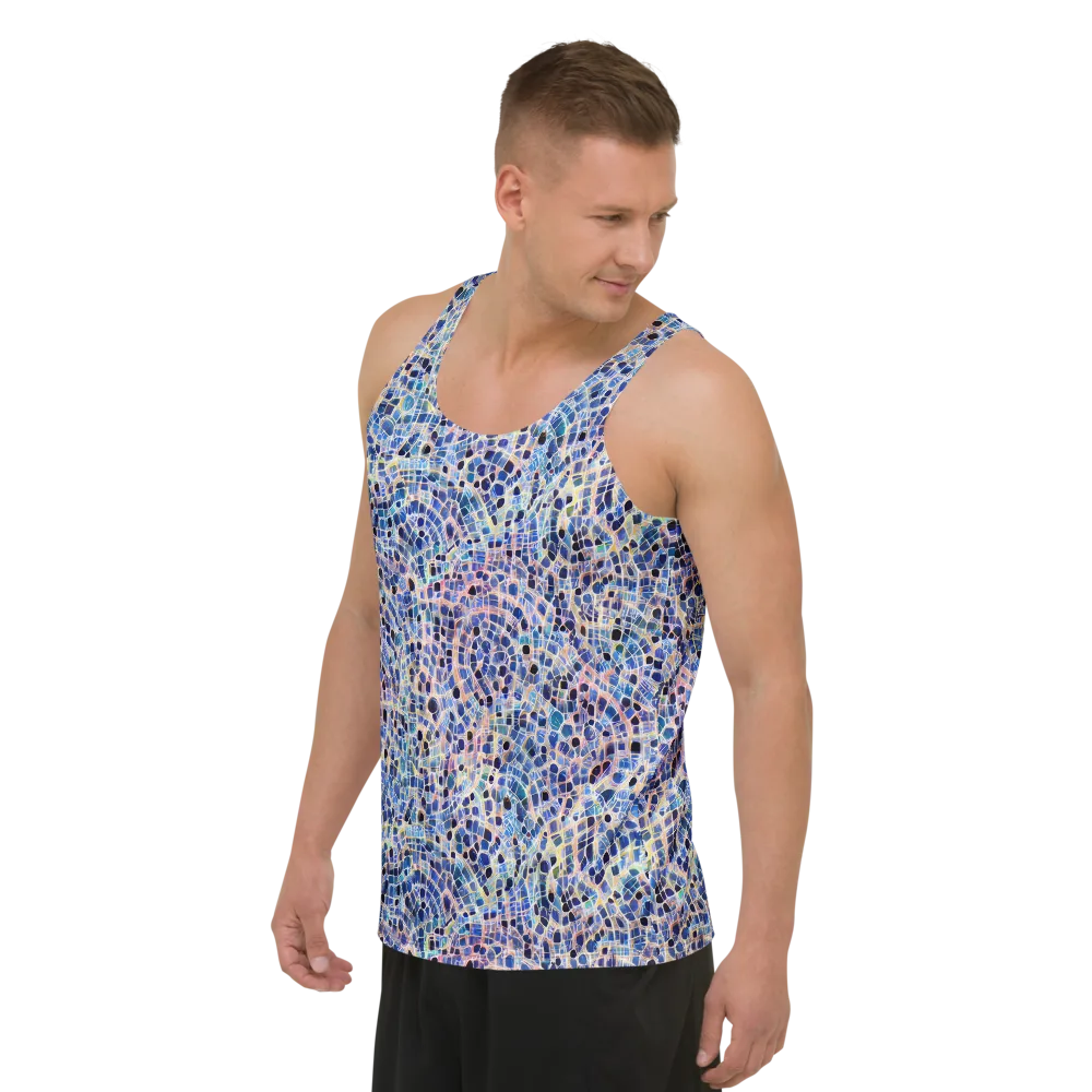 Indigo Interlock on Men's Tank Top — Left Front