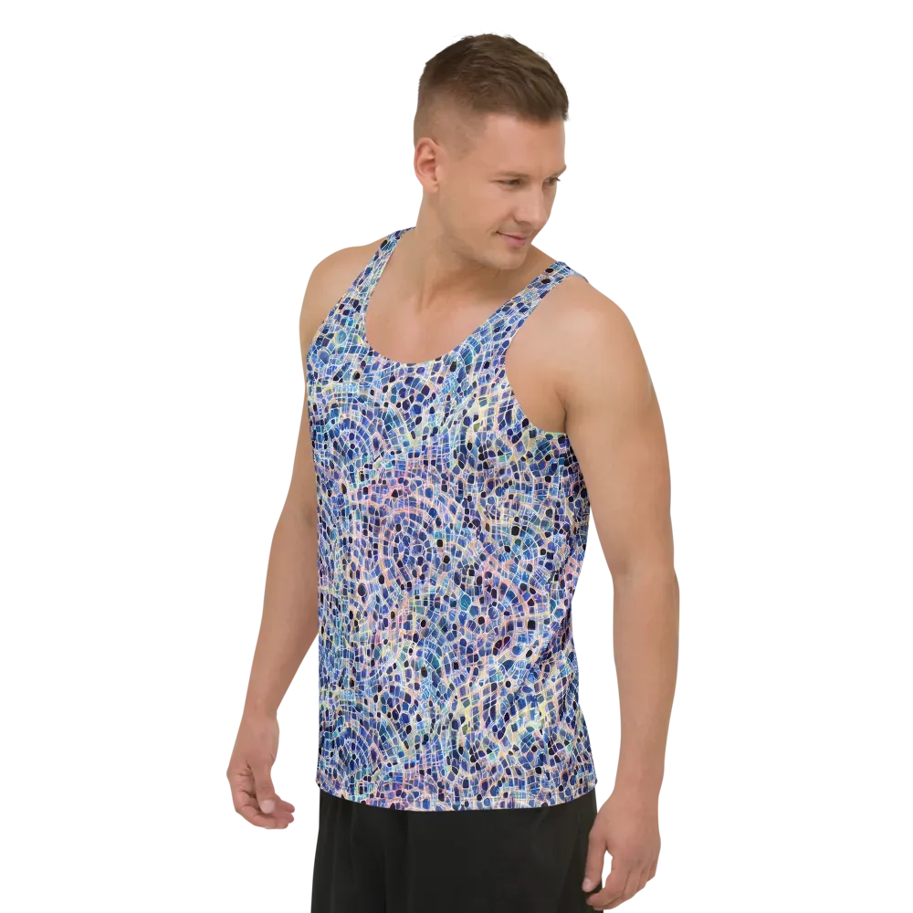 Indigo Interlock on Men's Tank Top — Left Front