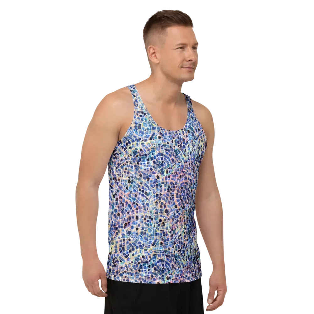 Indigo Interlock on Men's Tank Top — Right Front