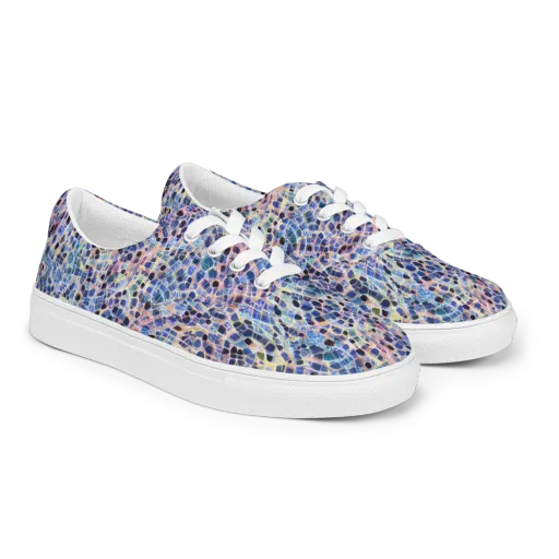 Indigo Interlock on a Men's Lace-Up Canvas Shoes