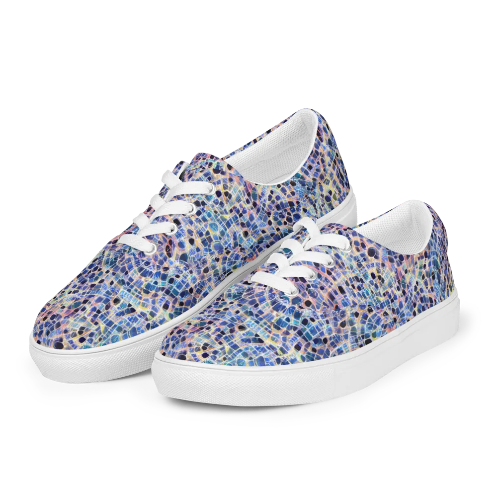 Indigo Interlock on Men's Lace-Up Canvas Shoes — Left Front