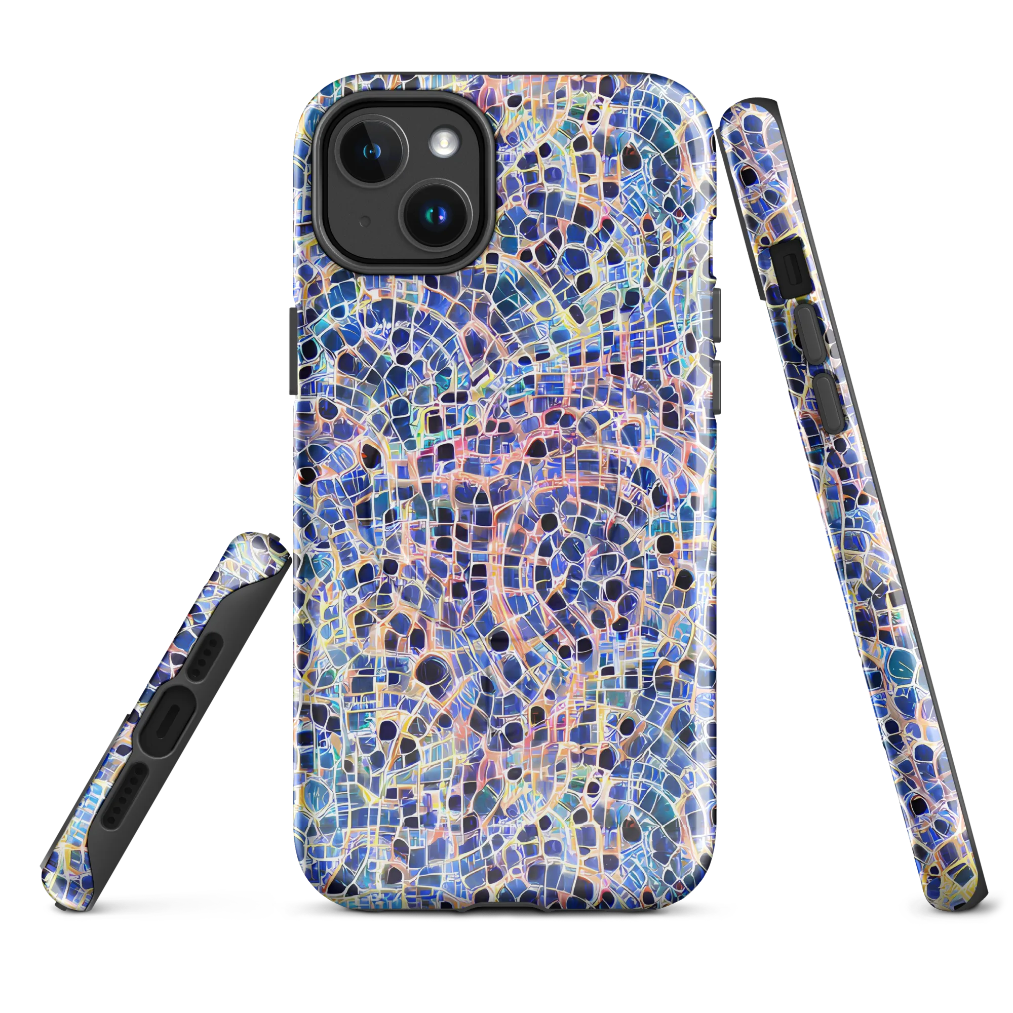 Indigo Interlock on MagSafe Tough Case for iPhone® — Front