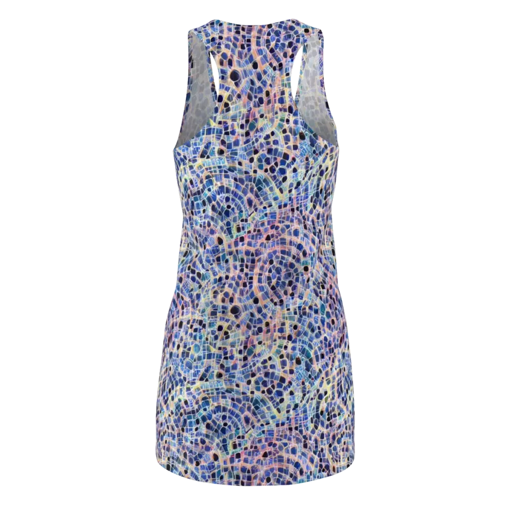 Indigo Interlock on Racerback Dress — Back