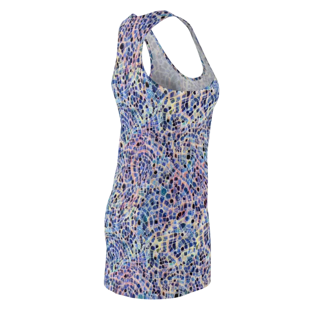 Indigo Interlock on Racerback Dress — Back Side