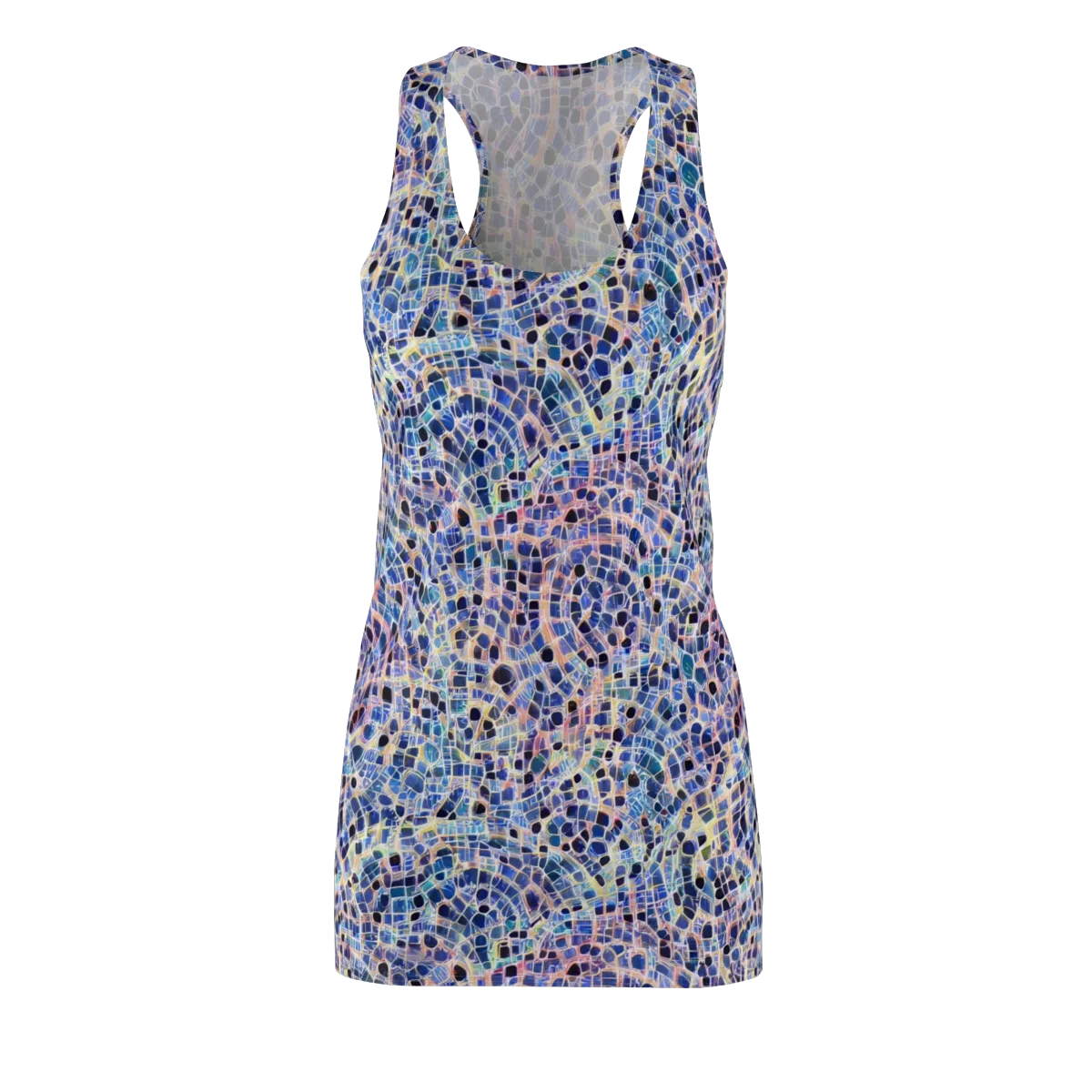 Indigo Interlock on Racerback Dress — Front