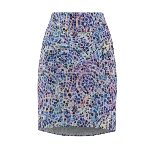 Indigo Interlock on a Pencil Skirt