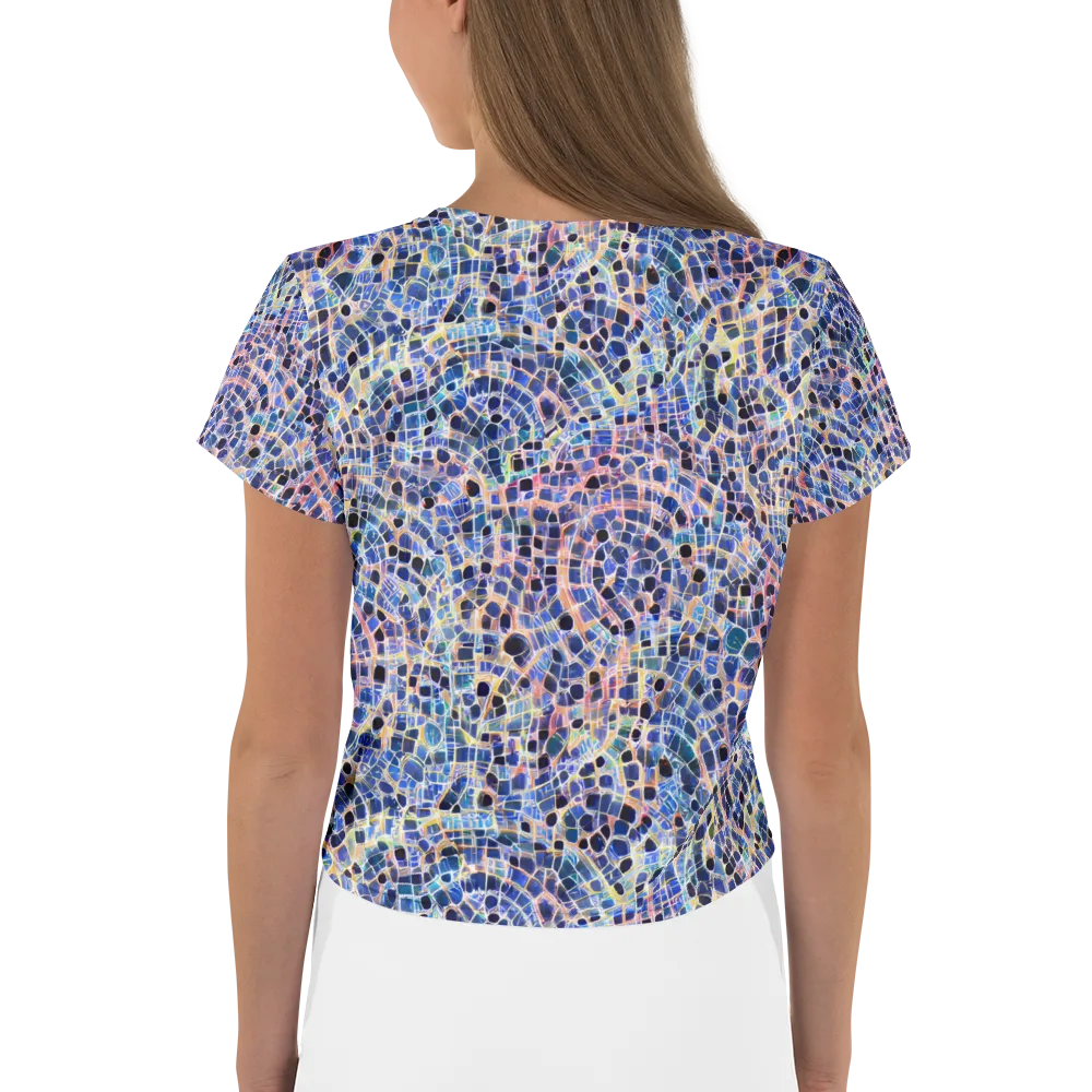 Indigo Interlock on Crop Tee — Back