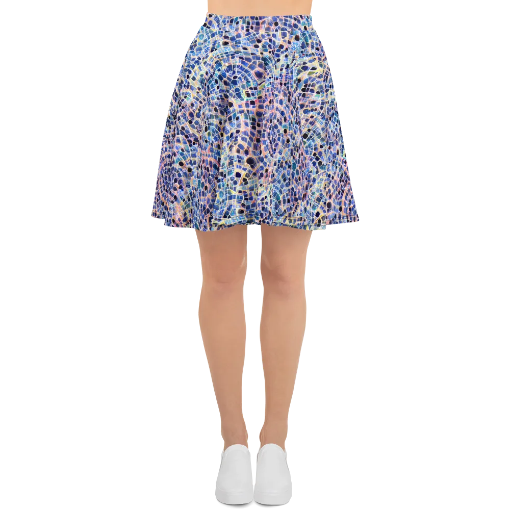 Indigo Interlock on Skater Skirt — Front