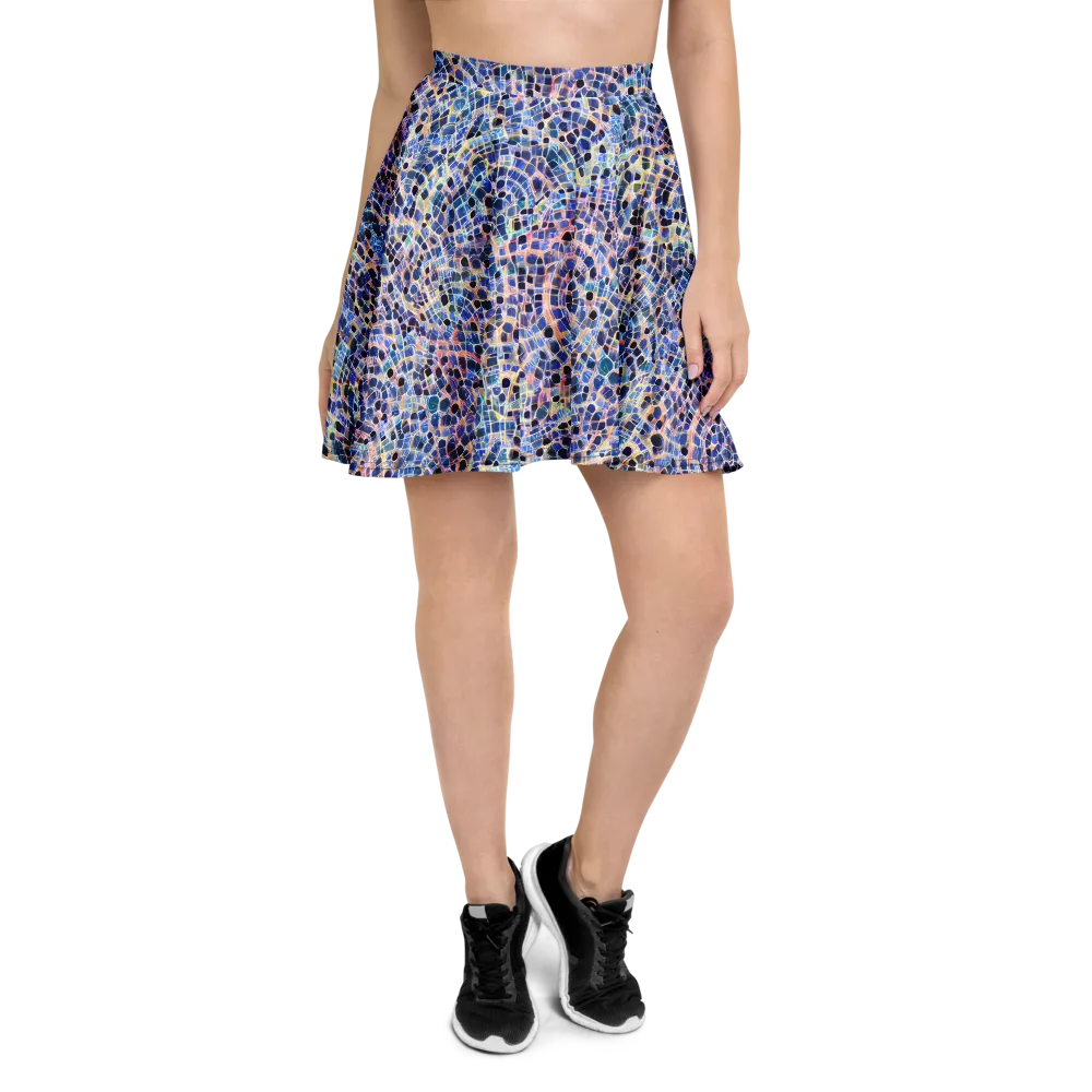 Indigo Interlock on Skater Skirt — Front