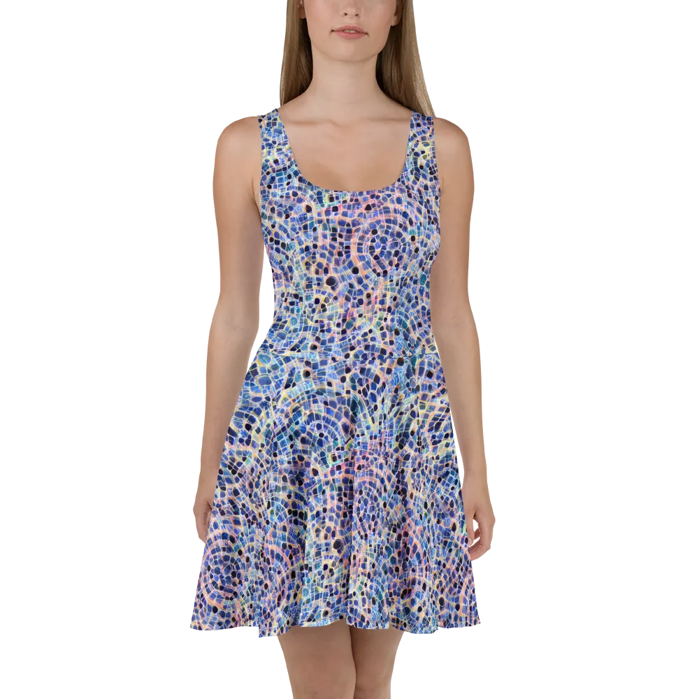 Indigo Interlock on Skater Dress — Front