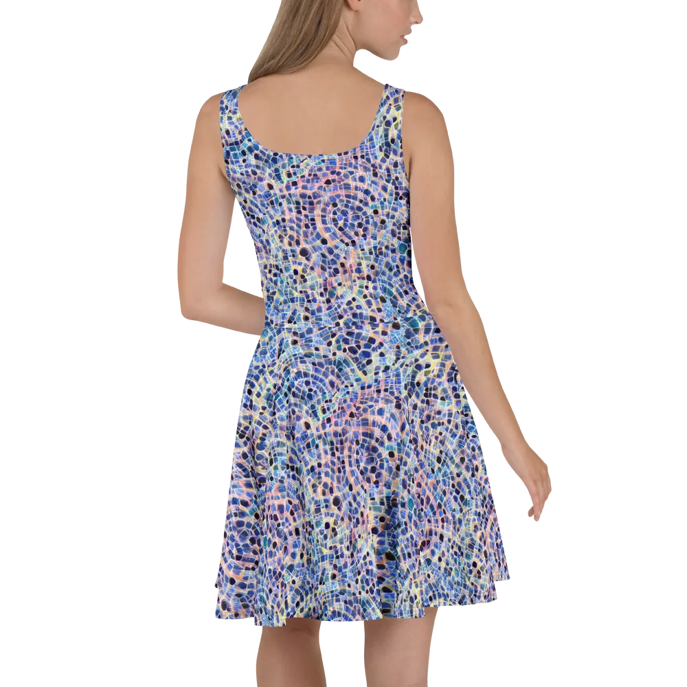 Indigo Interlock on Skater Dress — Back