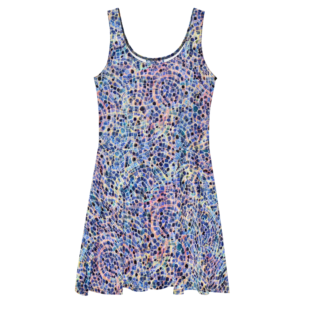 Indigo Interlock on Skater Dress — Front