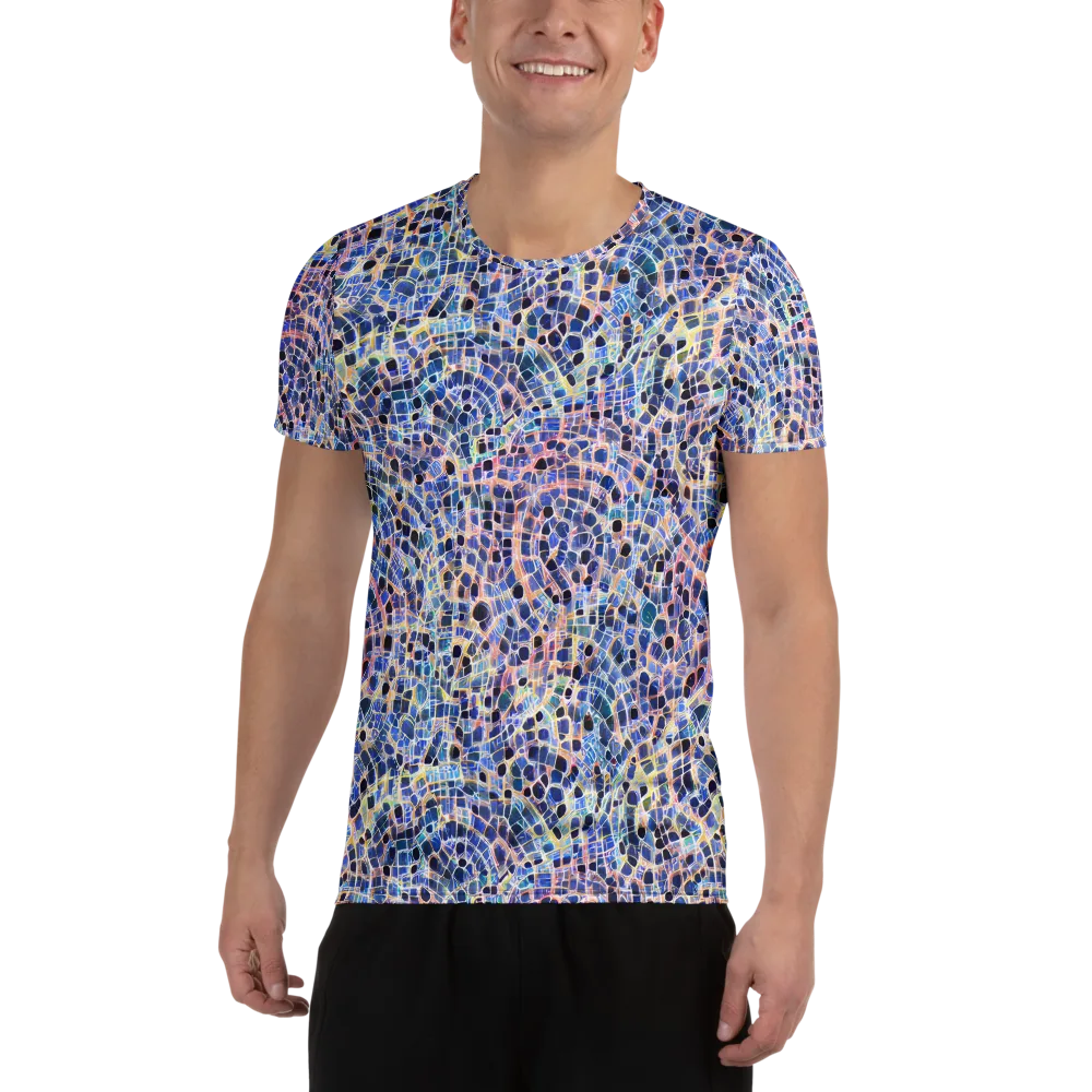 Indigo Interlock on Men's Athletic T-Shirt — Front