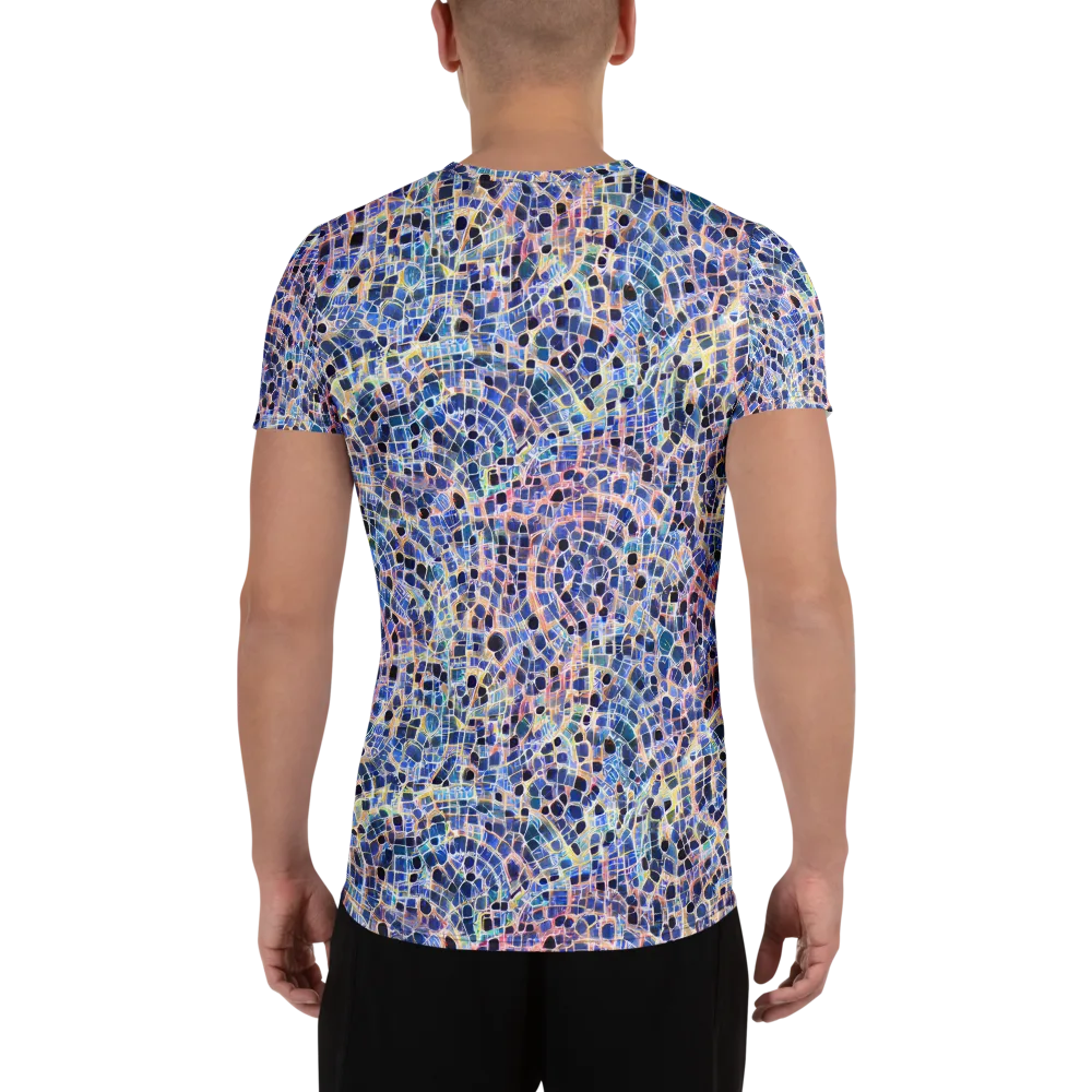 Indigo Interlock on Men's Athletic T-Shirt — Back