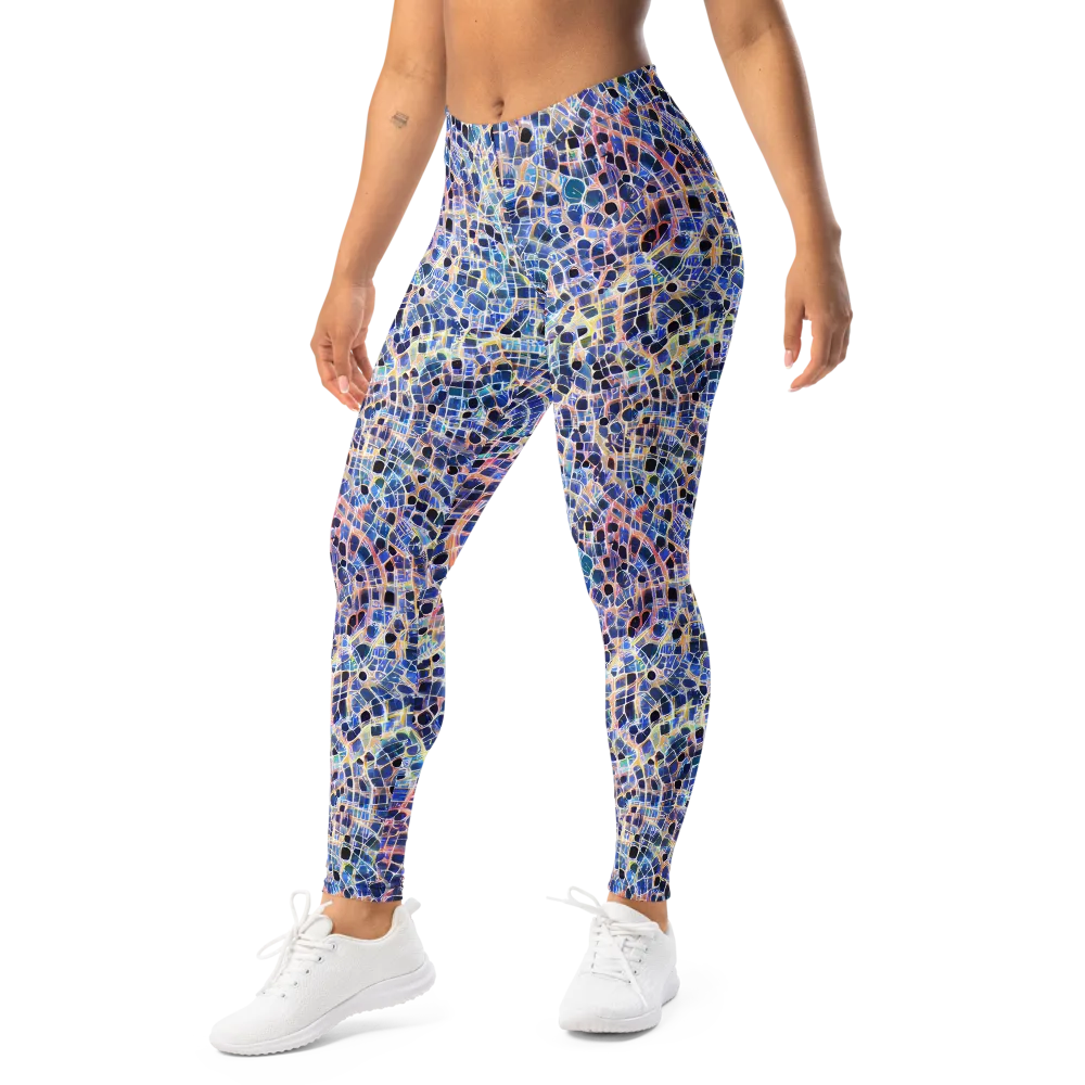 Indigo Interlock on Leggings — Left Front