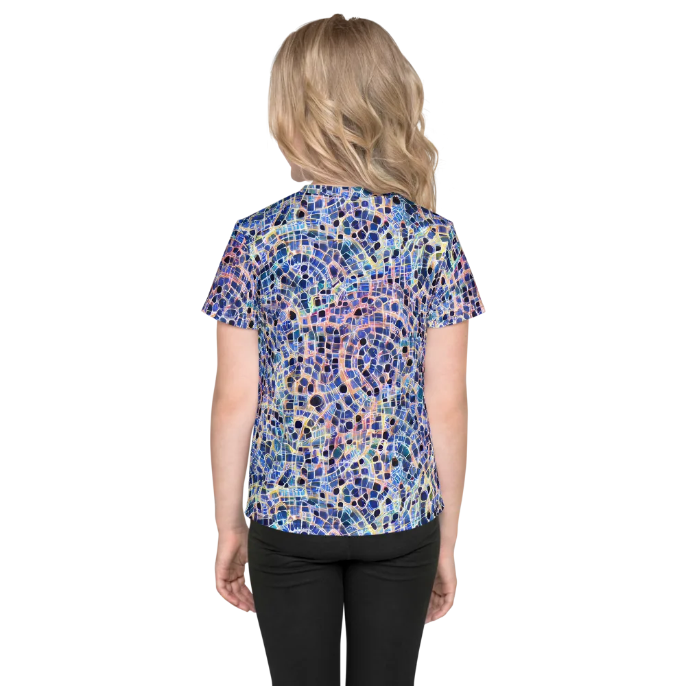Indigo Interlock on Kids Crew Neck T-Shirt — Back