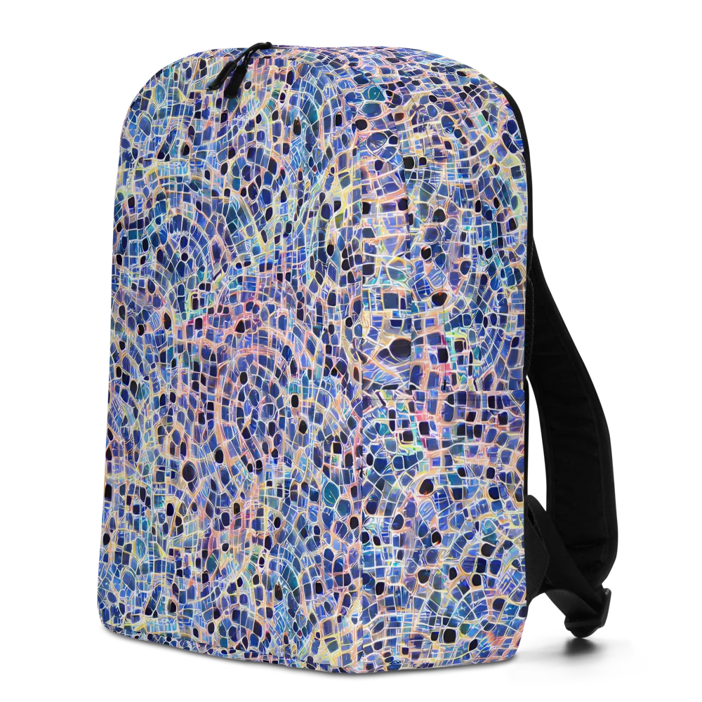 Indigo Interlock on Minimalist Backpack — Left