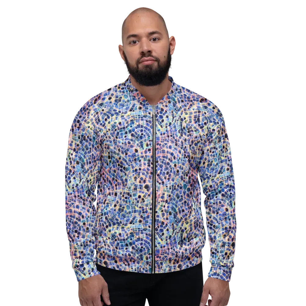 Indigo Interlock on Bomber Jacket — Front
