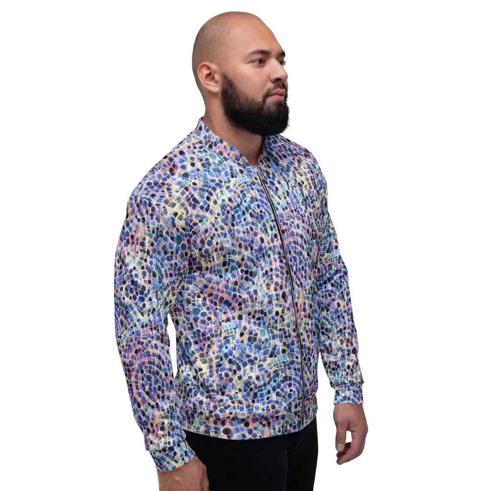 Indigo Interlock on Bomber Jacket — Right