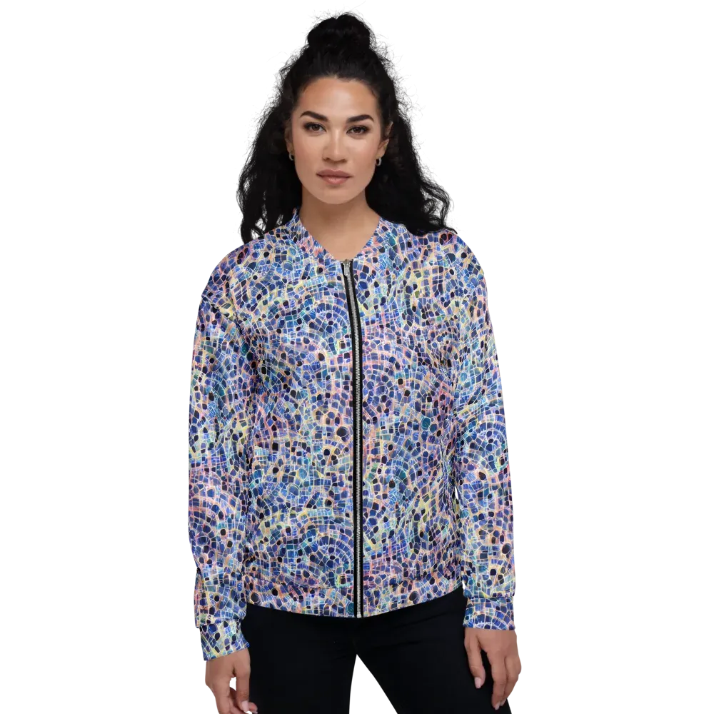 Indigo Interlock on Bomber Jacket — Front