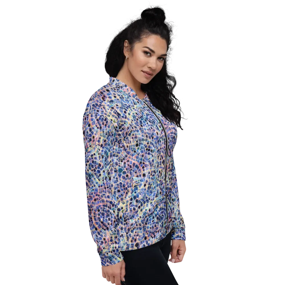 Indigo Interlock on Bomber Jacket — Right