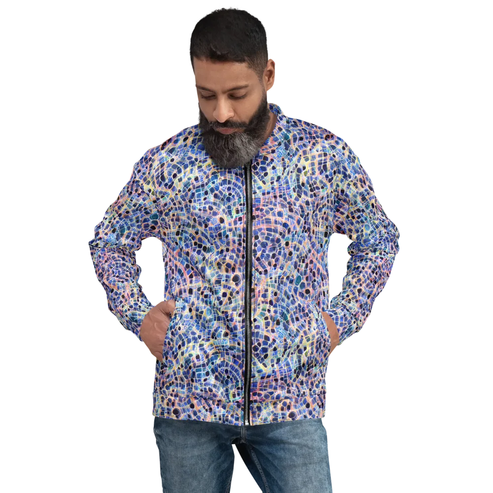Indigo Interlock on Bomber Jacket — Front