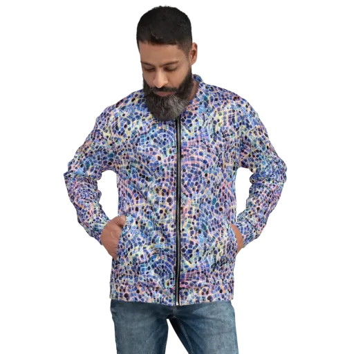 Indigo Interlock on a Bomber Jacket