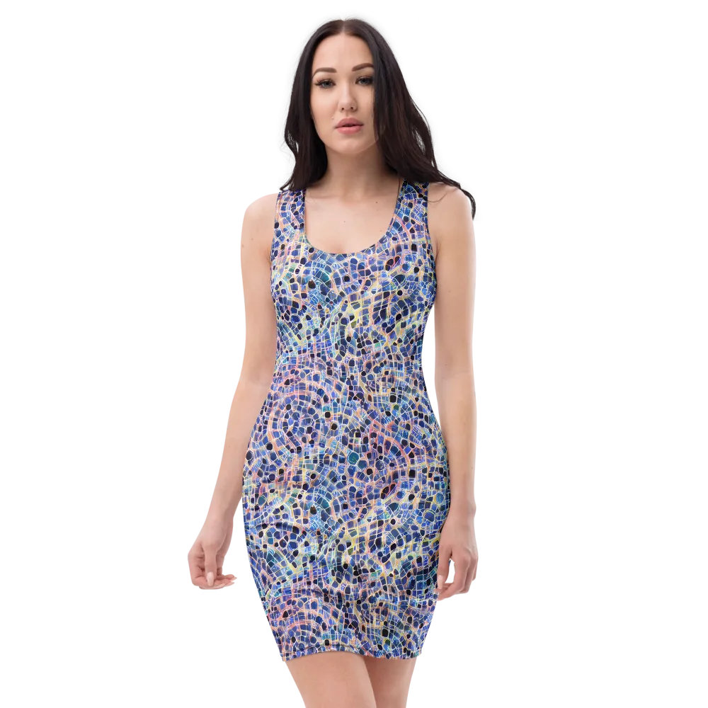 Indigo Interlock on Bodycon Dress — Front