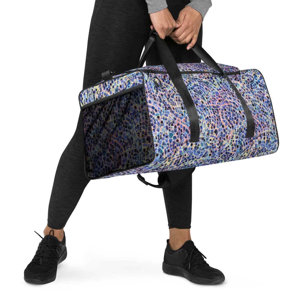 Indigo Interlock on Duffle Bag — Right Front