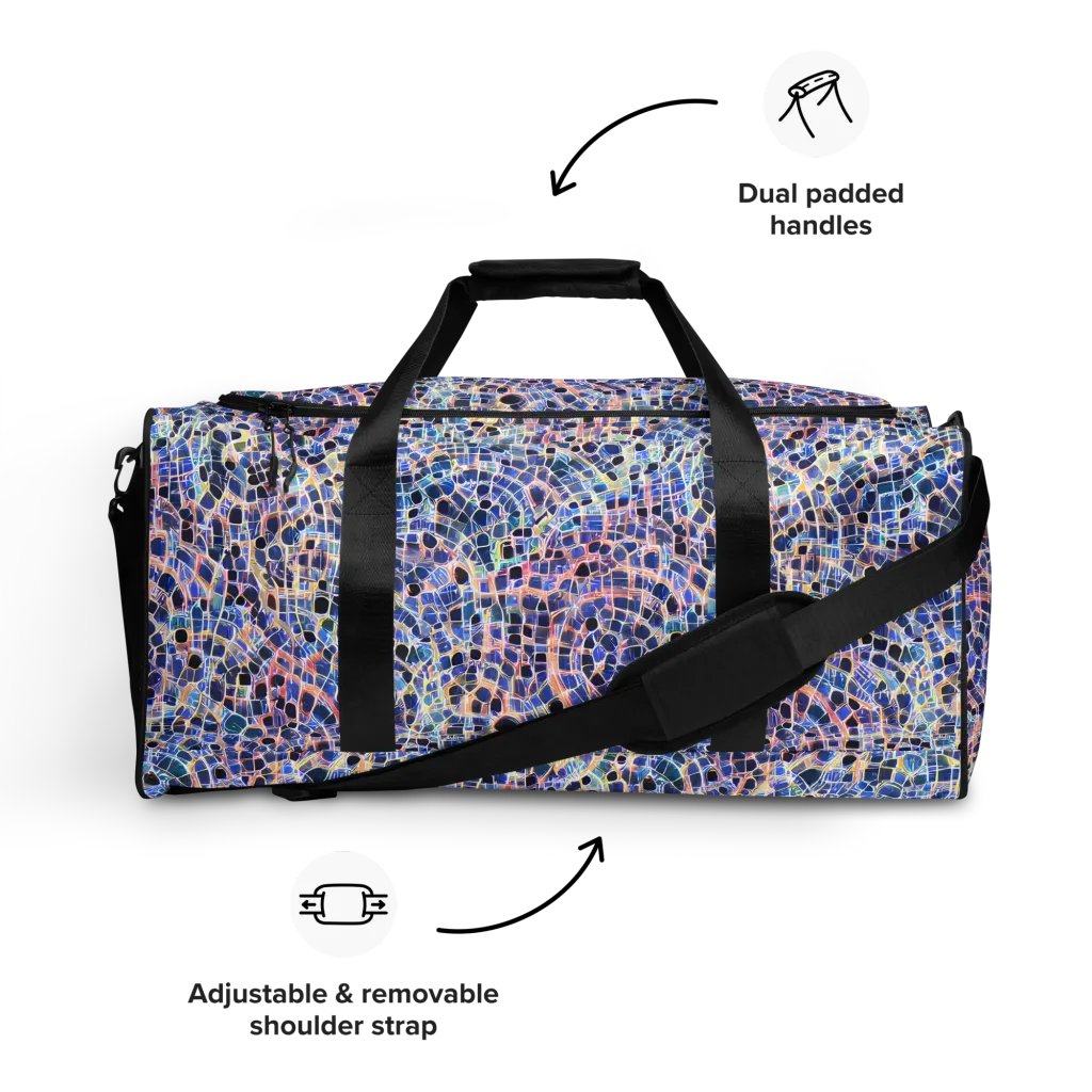 Indigo Interlock on Duffle Bag — Front