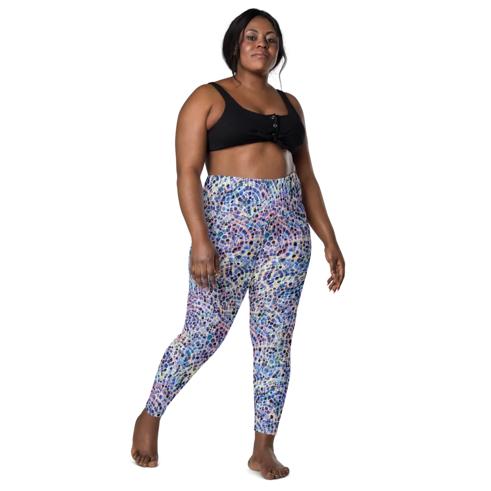 Indigo Interlock on Leggings with Pockets — Front