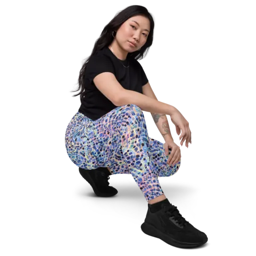 Indigo Interlock on a Leggings with Pockets