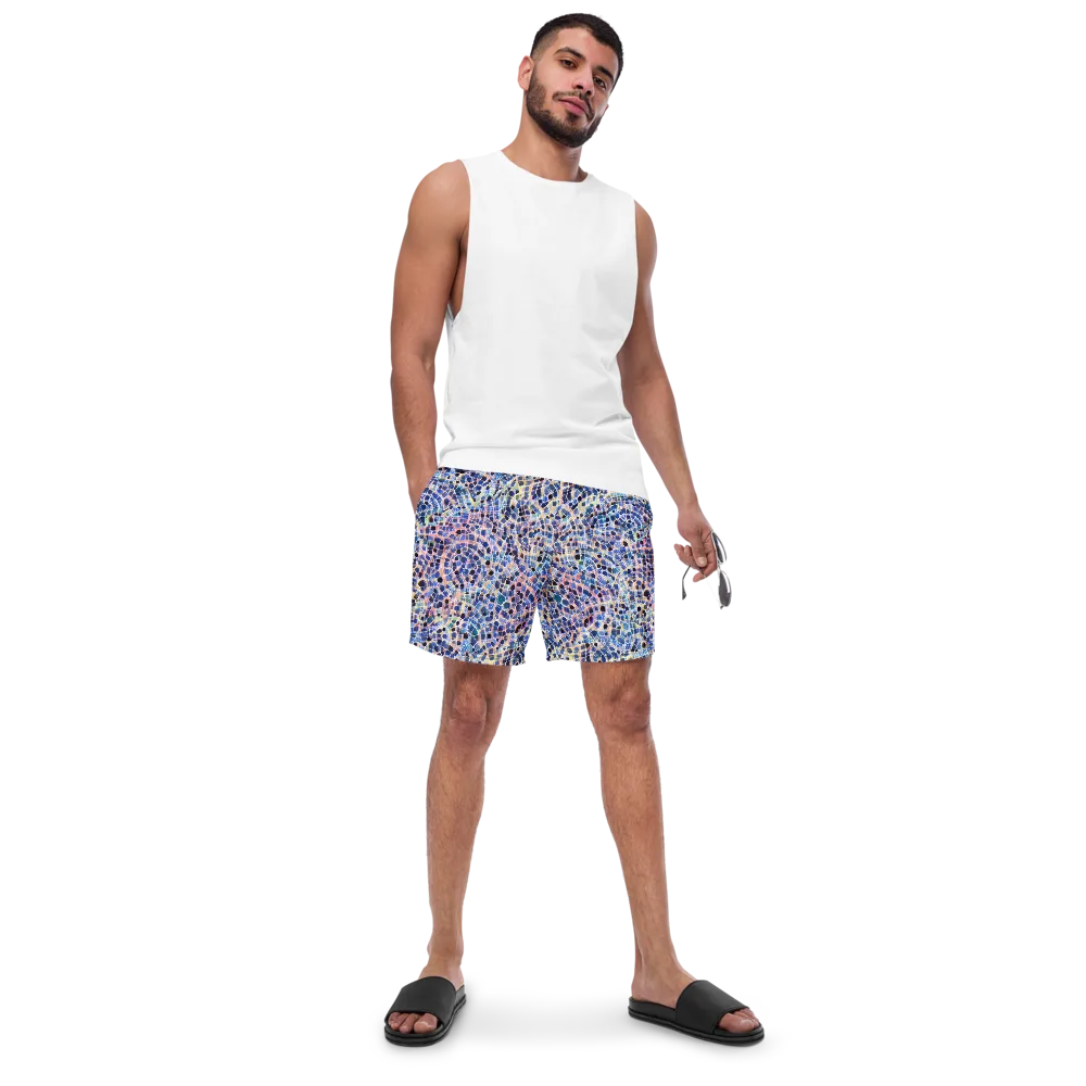 Indigo Interlock on Swim Trunks — Front