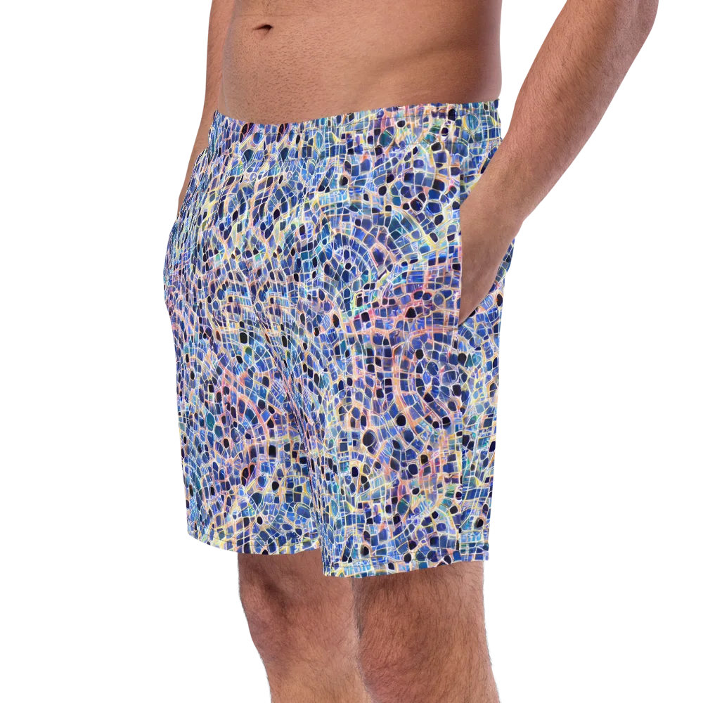 Indigo Interlock on Swim Trunks — Left Front