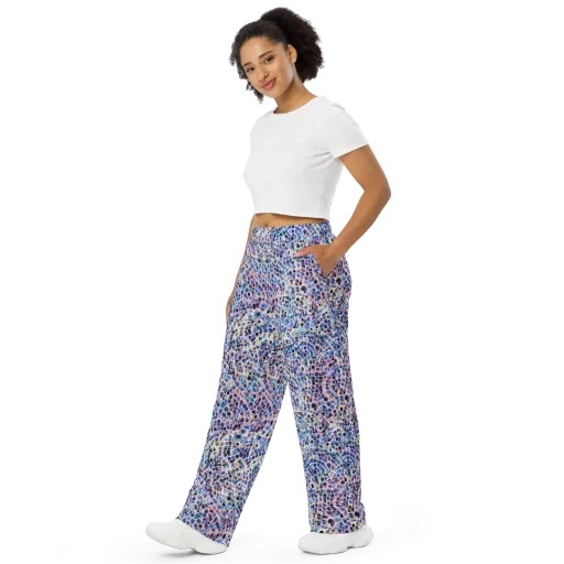 Indigo Interlock on a Wide-Leg Pants