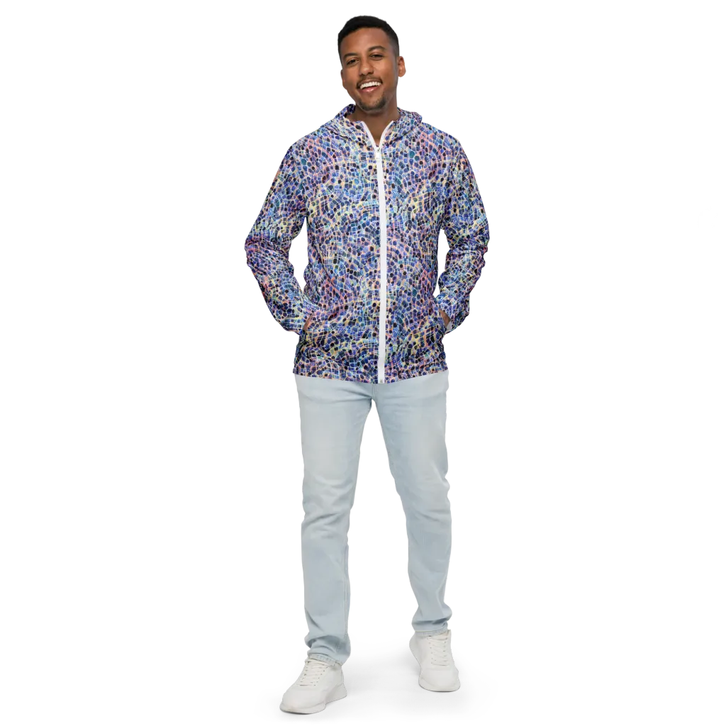 Indigo Interlock on Men's Windbreaker — Front
