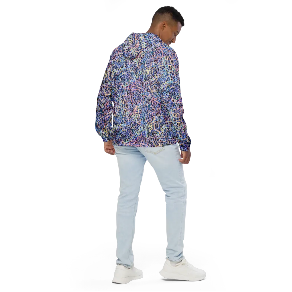 Indigo Interlock on Men's Windbreaker — Back