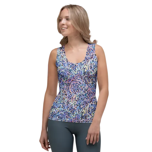 Indigo Interlock on a Women's Tank Top