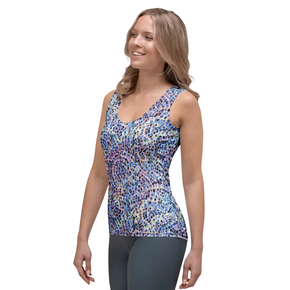 Indigo Interlock on Women's Tank Top — Left Front